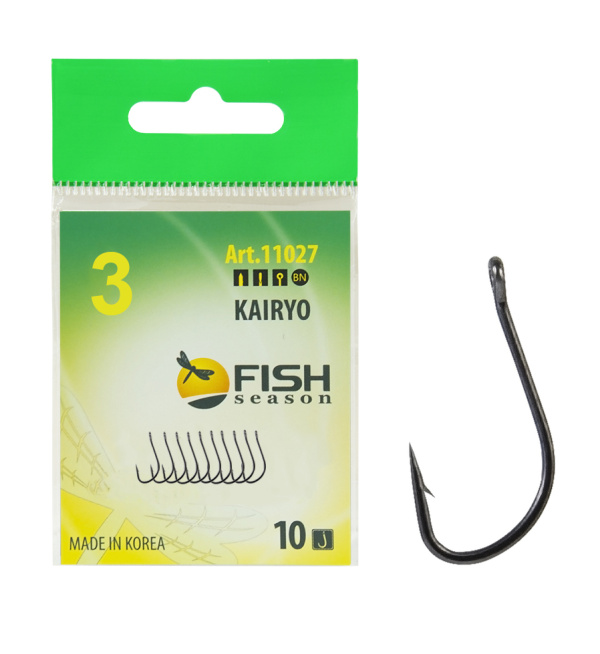 Крючок Одинарный Fish Season KAIRYO HAN-SURE-RING №3 10шт