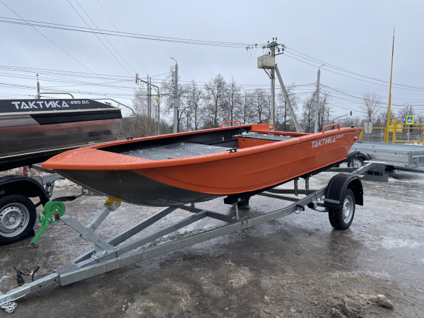 Лодка алюминиевая Тактика 430Р Fish (оранжевая)+тент траснп.