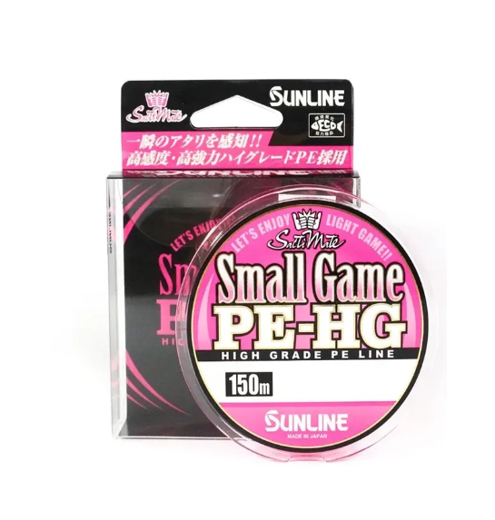 Плетеный шнур Sunline SMALL GAME # 0,4 6lb 2,9кг 0,104мм 150м #Розовый (Pink)