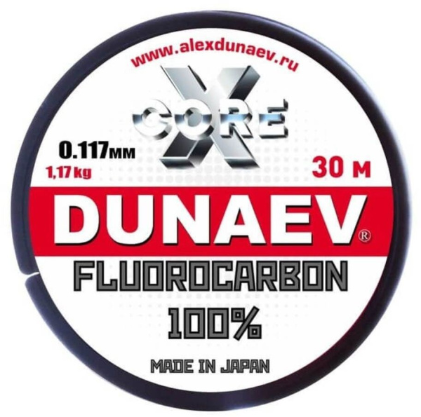 Флюорокарбон Dunaev Fluorocarbon 30м, 0,117мм