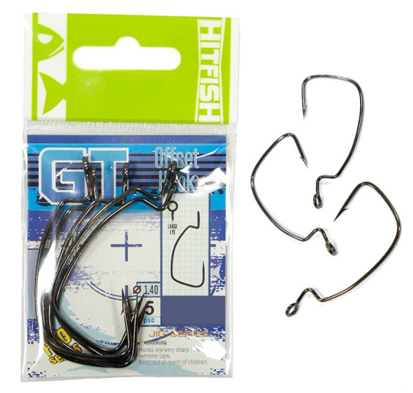 Крючок Офсетный HitFish GT Offset hook №6/0 4шт