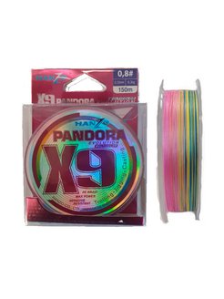 Плетеный шнур Hanzo Pandora Evolution X9 # 1 21lb 9,6кг 0,17мм 150м #Мультиколор (Multicolor)