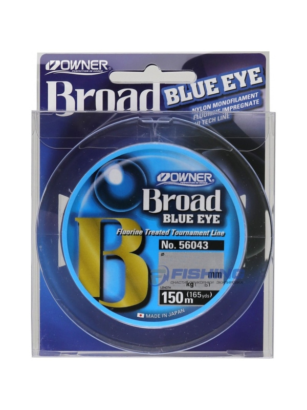 Монофильная леска Owner Broad Blue Eye 150м, 0,30мм, 8,4кг