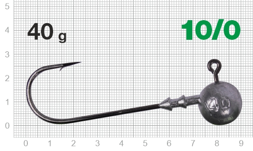 Джиг-головка Nautilus Long Power NLP-1110 hook №10/0, 40гр, 2шт