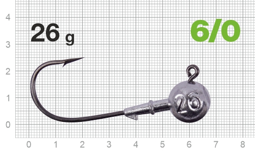 Джиг-головка Nautilus Power 120 NP-1608 hook №6/0, 26гр, 3шт