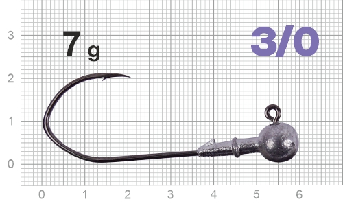 Джиг-головка Nautilus Claw NC-1021 hook №3/0,  7гр, 3шт