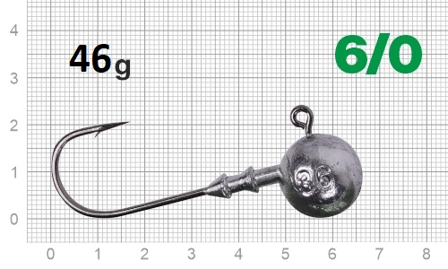 Джиг-головка Nautilus Long Power NLP-1110 hook №6/0, 46гр, 2шт