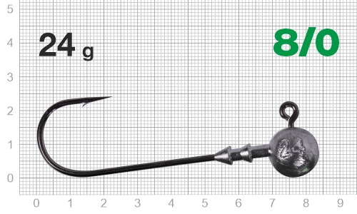 Джиг-головка Nautilus Long Power NLP-1110 hook №8/0, 24гр, 2шт