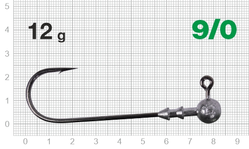 Джиг-головка Nautilus Long Power NLP-1110 hook №9/0, 12гр, 2шт