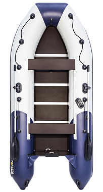 Лодка ПВХ Ривьера Компакт 3600, слань, киль #светло-серый/синий