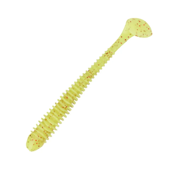 Приманка силиконовая Keitech Swing Impact 4" #PAL01 Chartreuse Red Flake