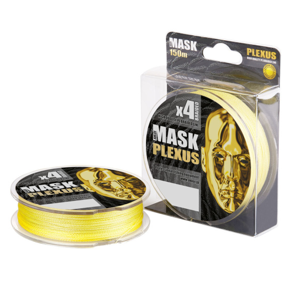 Плетеный шнур Akkoi Mask Plexus # 0,7 12lb 5,44кг 0,14мм 150м #Желтый (Yellow)