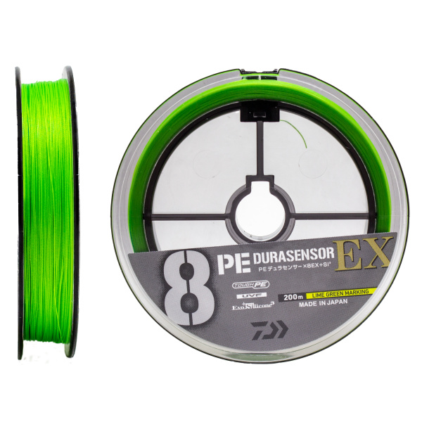 Плетеный шнур Daiwa UVF PE Durasensor # 1,2 lb кг мм 200м #Зеленый (Green)