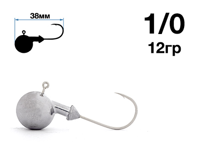 Джиг-головка Nautilus Sting Sphere SSJ4100 hook №1/0, 12гр, 5шт