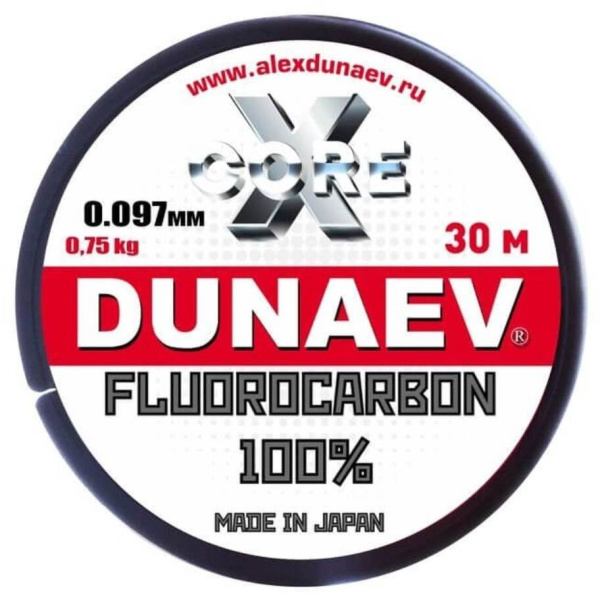 Флюорокарбон Dunaev Fluorocarbon 30м, 0,097мм