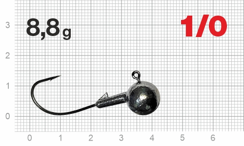 Джиг-головка Nautilus Corner NC-2217 hook №1/0,  8,8г, 5шт