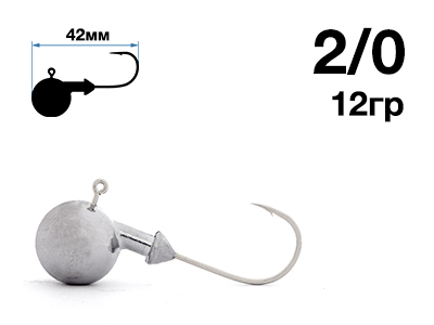 Джиг-головка Nautilus Sting Sphere SSJ4100 hook №2/0, 12гр, 5шт