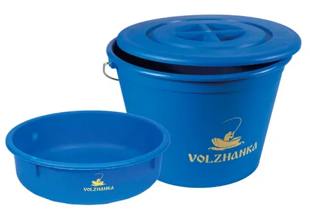 Ведро Волжанка с крышкой и тазиком 25л