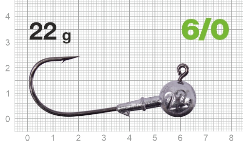 Джиг-головка Nautilus Power 120 NP-1608 hook №6/0, 22гр, 4шт