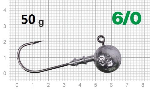 Джиг-головка Nautilus Long Power NLP-1110 hook №6/0, 50гр, 2шт