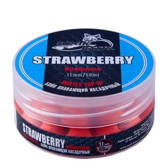 Бойлы плавающие Sonik Baits Pop-Up 11мм 50мл STRAWBERRY (Клубника)