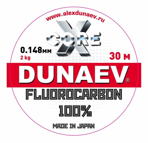 Флюорокарбон Dunaev Fluorocarbon 30м, 0,148мм
