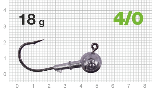 Джиг-головка Nautilus Power 120 NP-1608 hook №4/0, 18гр, 4шт