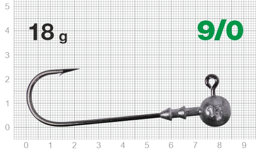 Джиг-головка Nautilus Long Power NLP-1110 hook №9/0, 18гр, 2шт