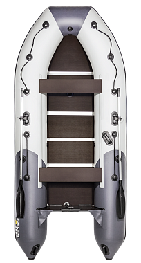 Лодка ПВХ Ривьера Компакт 3600, слань, киль #светло-серый/графит