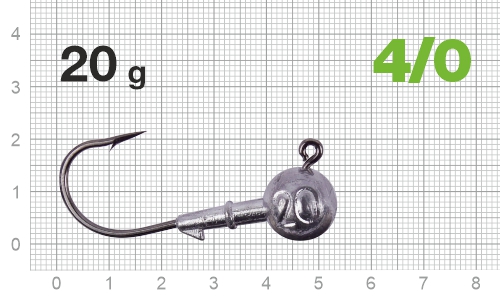 Джиг-головка Nautilus Power 120 NP-1608 hook №4/0, 20гр, 4шт