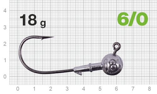 Джиг-головка Nautilus Power 120 NP-1608 hook №6/0, 18гр, 4шт