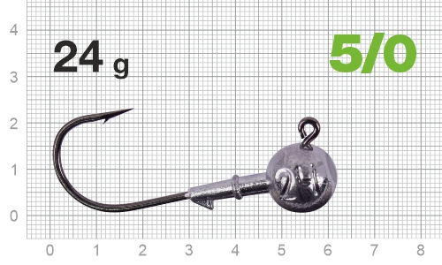 Джиг-головка Nautilus Power 120 NP-1608 hook №5/0, 24гр, 4шт