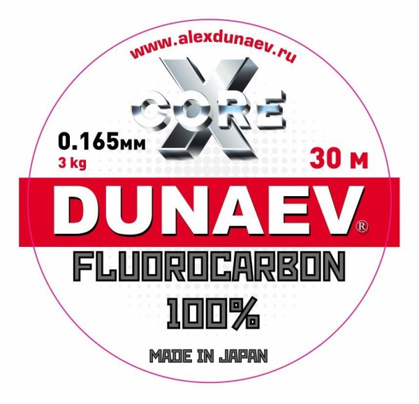 Флюорокарбон Dunaev Fluorocarbon 30м, 0,165мм