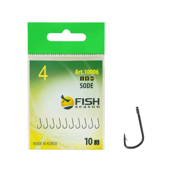 Крючок Одинарный Fish Season SODE-RING №4 10шт