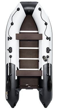 Лодка ПВХ Ривьера Компакт 3600, слань, киль #светло-серый/черный