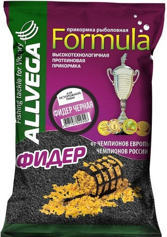 Прикормка Allvega Formula 0,9кг #Фидер черная