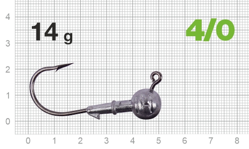 Джиг-головка Nautilus Power 120 NP-1608 hook №4/0, 14гр, 5шт