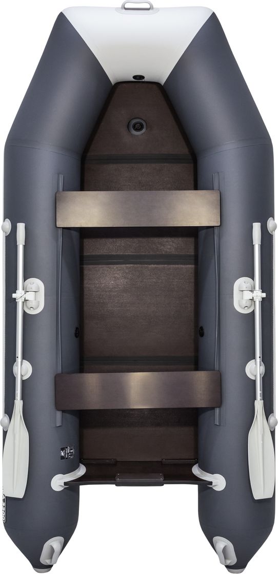 Лодка ПВХ Аква 2800, слань-книжка, киль #графит/светло-серый