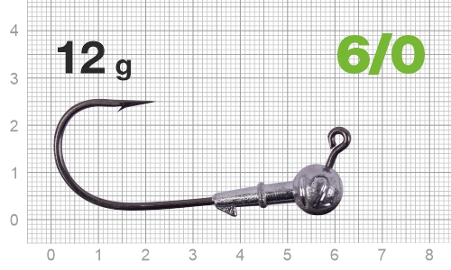 Джиг-головка Nautilus Power 120 NP-1608 hook №6/0, 12гр, 5шт