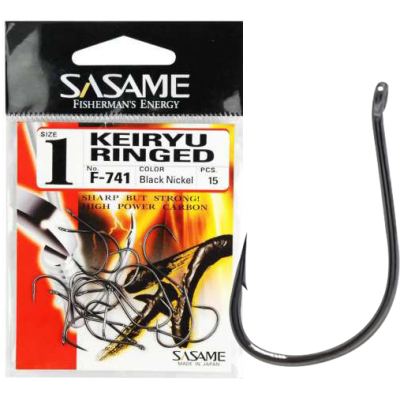 Крючок Одинарный Sasame Feeder Classic Nickel №16 