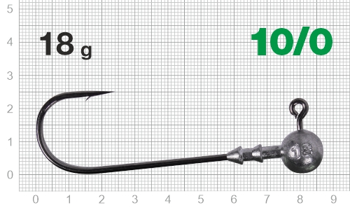 Джиг-головка Nautilus Long Power NLP-1110 hook №10/0, 18гр, 2шт