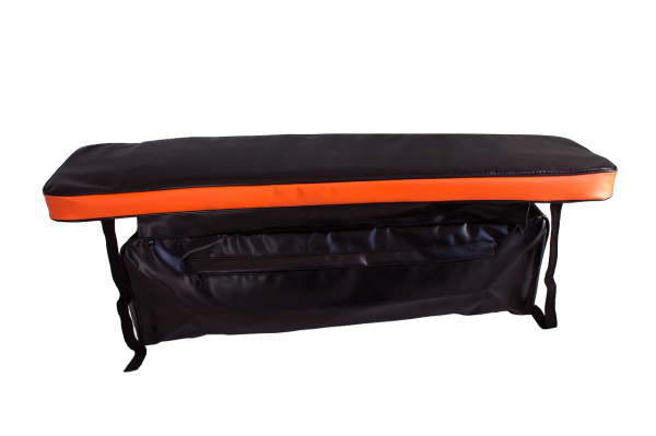 Сумка под сиденье Solar (960х230мм, с накладкой) #черно-оранжевая