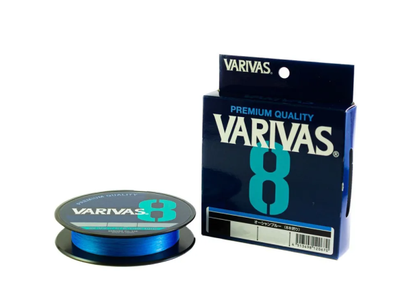 Плетеный шнур Varivas X8 # 1,2 23lb 10,41кг 0,185мм 150м #Голубой