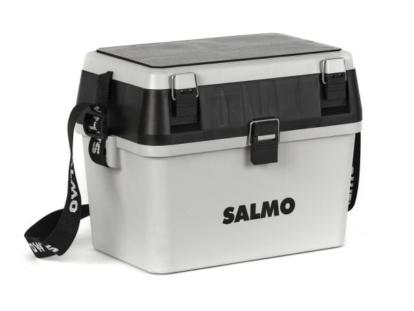 Ящик рыболовный Salmo зимний 2-х ярус.(из 2-х частей) пласт. 38x24,5x29см сер.