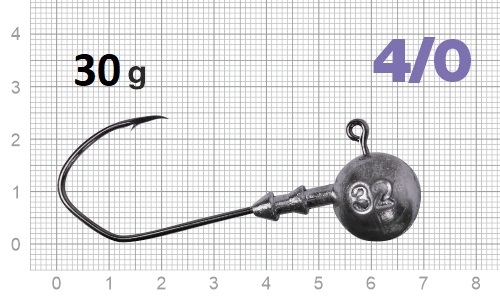 Джиг-головка Nautilus Claw NC-1021 hook №4/0, 30гр, 3шт