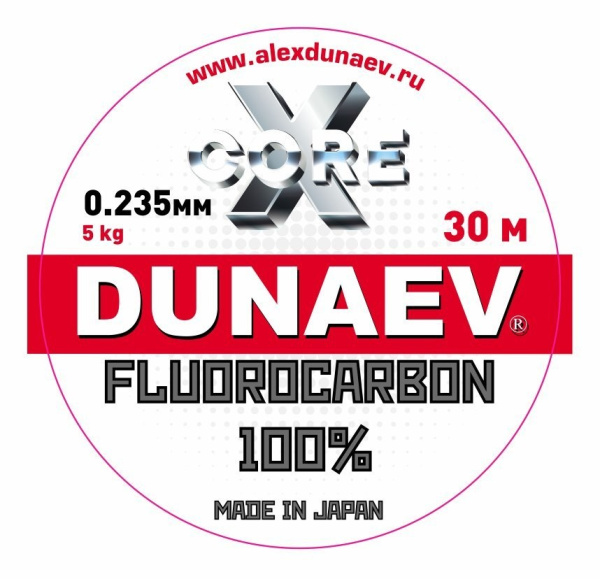 Флюорокарбон Dunaev Fluorocarbon 30м, 0,235мм