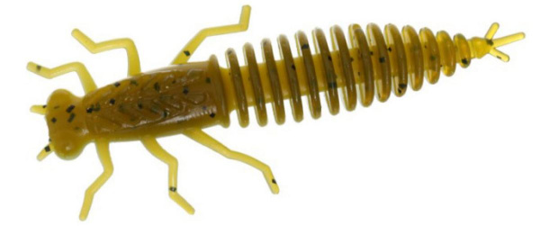 Приманка силиконовая F-Fishing Нимфа Tonbo 3,0" #2027 Green Pumpkin/Lime Chartreuse 