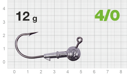 Джиг-головка Nautilus Power 120 NP-1608 hook №4/0, 12гр, 5шт