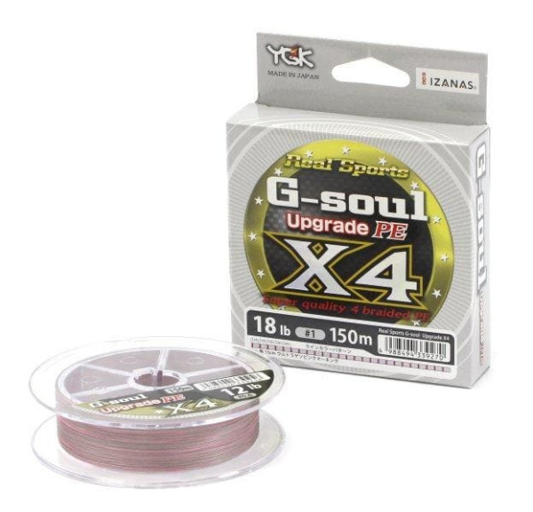Плетеный шнур YGK Real Sports G-Soul X4 Upgrade # 1,5 25lb 11,36кг 0,205мм 150м #Мультиколор (Multicolor)
