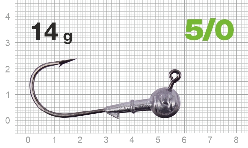 Джиг-головка Nautilus Power 120 NP-1608 hook №5/0, 14гр, 5шт